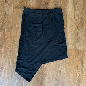 Black Asymmetrical Mini Skirt